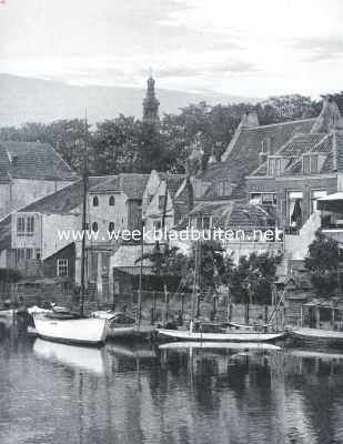 Zeeland, 1918, Middelburg, Gezicht van het terrein der voormalige Oost-Indische werf te Middelburg op het Dok en de achterzijde van de huizen aan den Kinderdijk