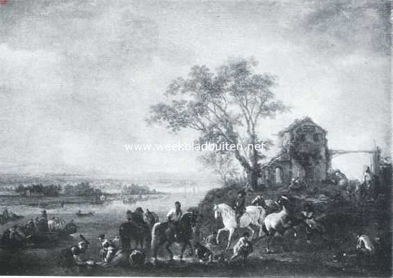 Onbekend, 1918, Onbekend, Het paard in de beeldende kunst. Het legerkamp. Naar de schilderij van Phil. Wouwermans (1619-1668) in het Mauritshuis