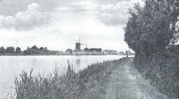 Zuid-Holland, 1918, Rotterdam, De Rotte en haar omgeving. Gezicht op Oud Terbregge