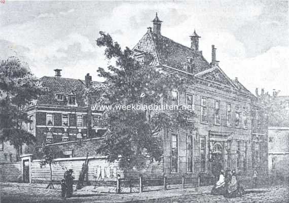 Het West-Indisch Huis te Amsterdam. Het oude West-Indische Huis op de Heerenmarkt in de negentiende eeuw