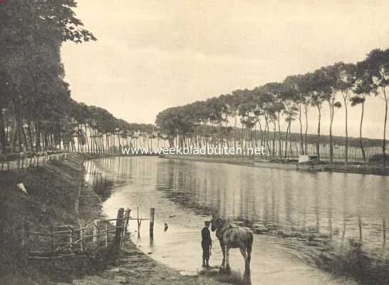 Zeeland, 1919, Sluis, Zeeuwsch-Vlaanderen. Het Kanaal naar Brugge bij Sluis