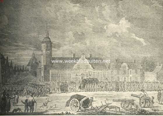 De Paradeplaats te Willemstad met het Stadhuis in zijn oude gedaante