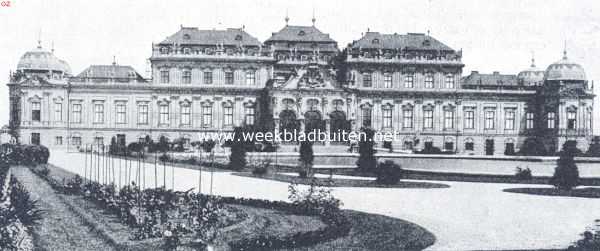 Oostenrijk, 1919, Wenen, Het slot Schnbrunn bij Weenen, het geliefkoosd verblijf van wijlen keizer Franz Jozef, dat ingericht wordt als hoogeschool voor tuinarchitectuur