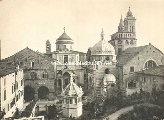 Itali, 1919, Bergamo, Bergamo. Het Domplein, gezien uit het Bisschoppelijk Paleis