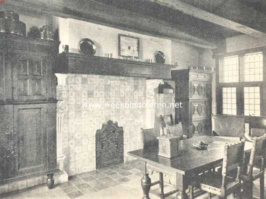 Noord-Holland, 1919, Jisp, Het Raadhuis te Jisp. Kijkje in de Raadzaal