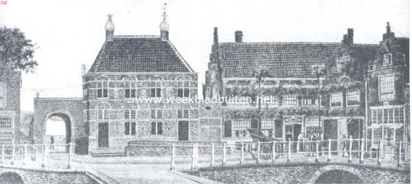 Noord-Holland, 1919, Alkmaar, Alkmaar. Waterpoortje, Zakkendragershuis, Brandspuithuisje, herberg 
