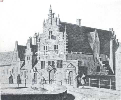 Noord-Holland, 1919, Alkmaar, Alkmaar. Het Pesthuis te Alkmaar. Naar de teekening van C. Pronk in de Prentenverzameling