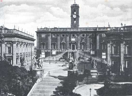 Itali, 1919, Rome, Pleinen en monumenten van Rome. Het Kapitoolplein