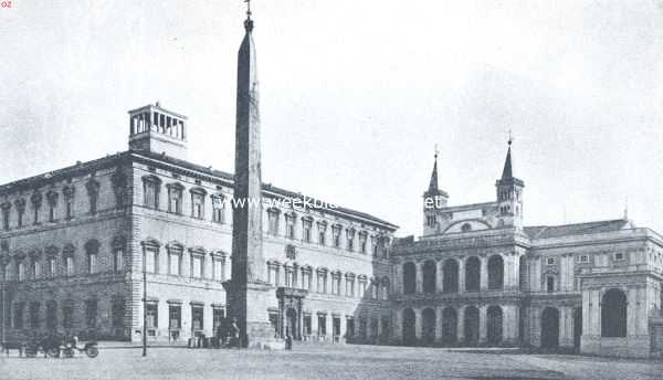 Itali, 1919, Rome, Pleinen en monumenten van Rome. Het plein van St. Jan in Latheraan  te Rome