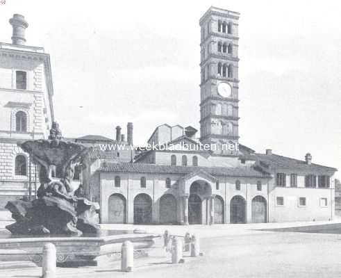 Itali, 1919, Rome, Pleinen en monumenten van Rome. Tritonfontein op het 