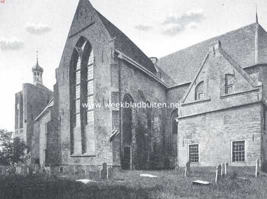 Friesland, 1919, Workum, Achterzijde der Groote Kerk te Workum