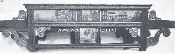 Friesland, 1919, Workum, Merkwaardige baren in de Groote Kerk te Workum. Timmermansbaar (Ao 1791)