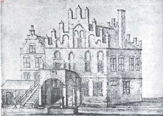 Friesland, 1919, Workum, Het oude Raadhuis te Workum in 1723