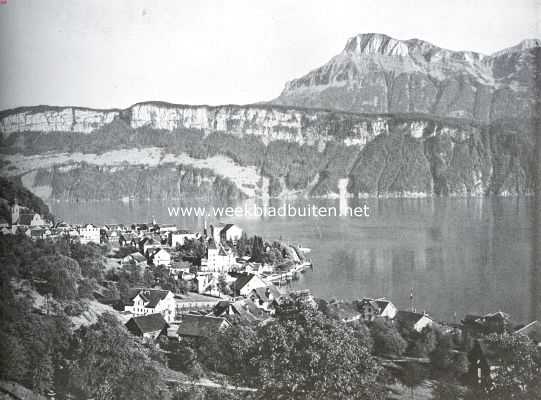 Het Vierwaldsttter-meer. Gersau aan het Vierwaldstttermeer