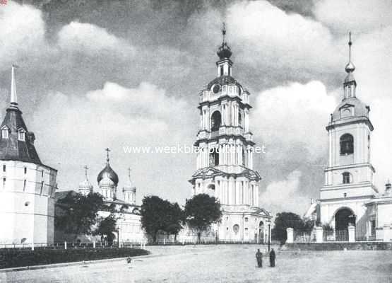Rusland, 1919, Moskou, Nowo Spazky (het Nieuwe Heiland-klooster), het oudste der geestelijke stichtingen te Moskou, meermalen afgebrand, doch telkens herbouwd
