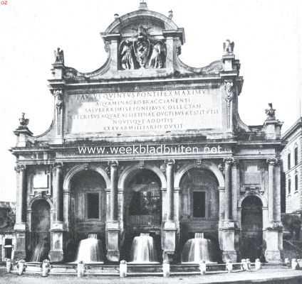 Itali, 1919, Rome, De fonteinen van Rome. De Paolina-fontein