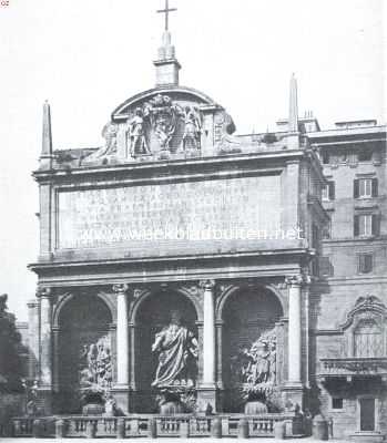 Itali, 1919, Rome, De fonteinen van Rome. De fontein dell' Acqua Felice