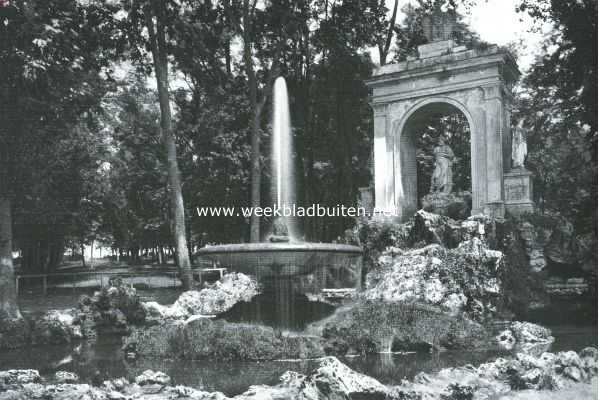 De fonteinen van Rome. De Aesculaap-fontein in den tuin van Villa Borghese