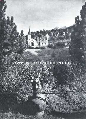 Zwitserland, 1919, Maloja, Het land van Segantini. Het graf van Segantini te Maloja