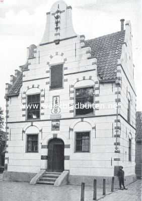 Oude Noord-Holl. Raadhuisjes. Het Raadhuis van Zuid-Schermer, thans raadhuis der gemeente  Zuid- en Noord-Schermer