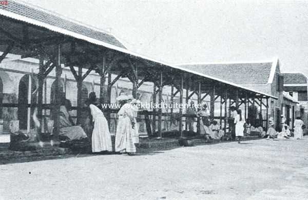 Curaao, 1920, Willemstad, Dagelijksche dingen van Curaao. De markt in de wijk Punda