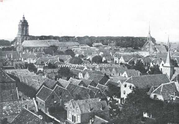 Zuid-Holland, 1920, Schoonhoven, Schoonhoven. Panorama van Schoonhoven