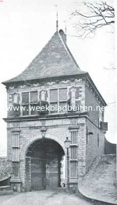 Zuid-Holland, 1920, Schoonhoven, Schoonhoven. De Veer- of Lekpoort, binnenzijde. De rivierzijde van deze poort is als voorplaat afgebeeld in het nummer van 18 Augustus 1917