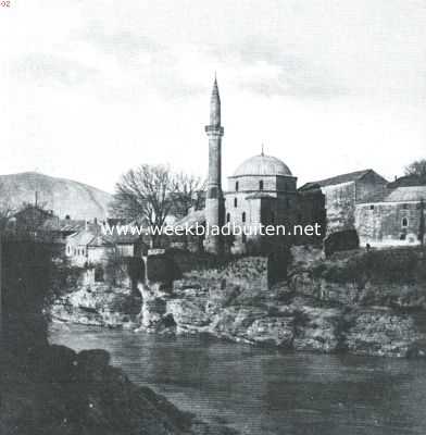 Bosni en Herzegovina, 1920, Mostar, In Joego-Slavi. De moskee te Mostar, de oude hoofdstad van Herzegowina