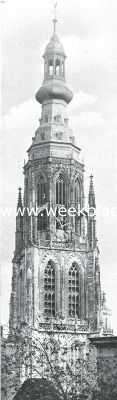 Noord-Brabant, 1920, Breda, De toren der Groote Of Lieve Vrouwe Kerk te Breda
