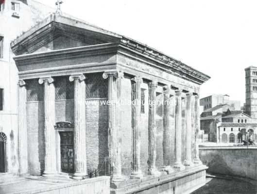 Itali, 1920, Rome, Kerken en curiositeiten in Rome. Het tempeltje van Fortuna, thans katholieke kerk