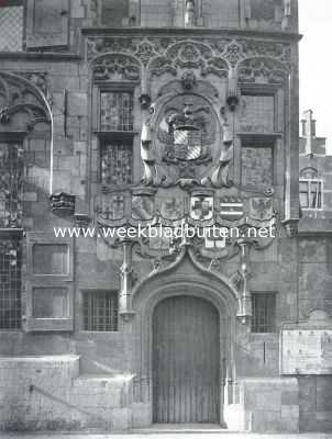 Zuid-Holland, 1920, Delft, Het Gemeenlandshuis van Delfland te Delft. Hoofdingang