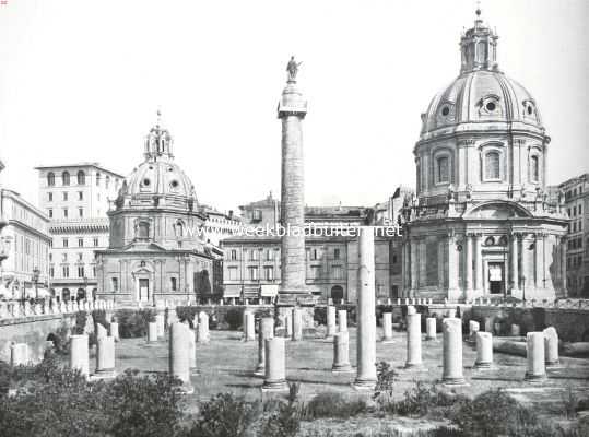 Itali, 1920, Rome, Kerken en curiositeiten in Rome. Sinte Maria van Loreto en de kerk van Maria's Heiligen Naam aan het Forum Trajanum