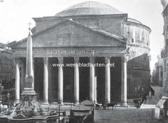 Itali, 1920, Rome, Kerken en curiositeiten in Rome. Het Pantheon of Sinte Maria Rotonda