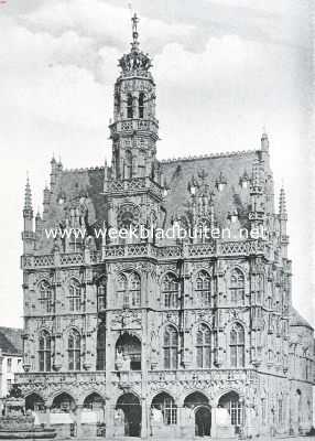 Belgi, 1920, Oudenaarde, Oudenaarde. Het Stadhuis van Oudenaarde