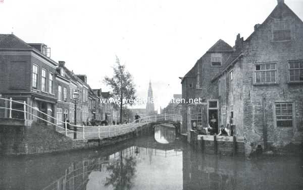 Zuid-Holland, 1920, Delft, De grachten van Delft. De Verwersdijk te Delft
