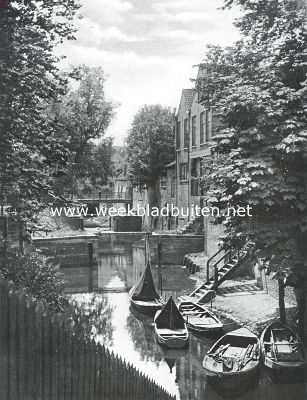 Noord-Brabant, 1920, Den Bosch, De Dieze te 's Hertogenbosch, bij Liedertafel, hoek Jan Heynstraat. Deze tak van het riviertje werd bij het Groot-Ziekenhuis in de oude vesting Den Bosch (1185) en om den eersten stadswal geleid
