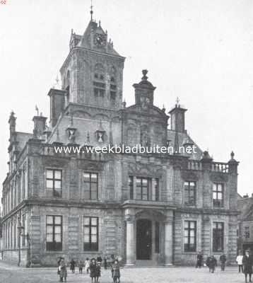 Zuid-Holland, 1920, Delft, Het Stadhuis te Delft, Marktzijde, in zijn tegenwoordigen toestand