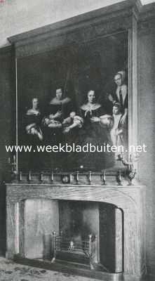 Noord-Holland, 1920, Amsterdam, Het weeshuis van de Walen te Amsterdam. Schilderij in de regentessekamer door Vaillant van de regentessen van het weeshuis in 1671