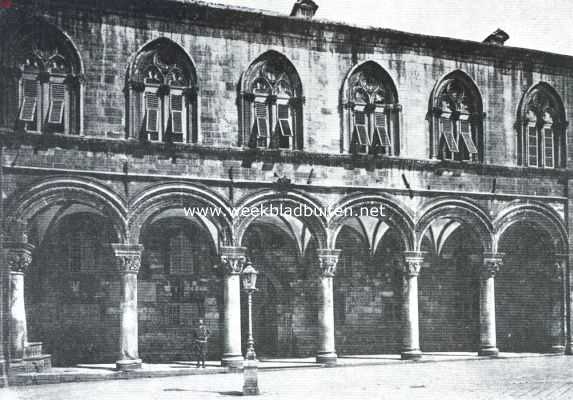 Kroati, 1920, Dubrovnik, Het Rectoren-paleis te Ragusa. Voorgevel
