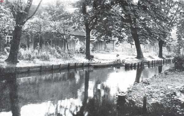 Duitsland, 1920, Leipe, In het Speewald. Dorpsvaartje in Leipe