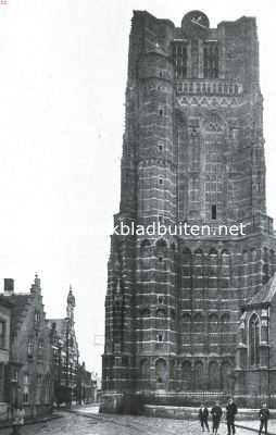 Noord-Brabant, 1920, Oosterhout, De kerktoren te Oosterhout