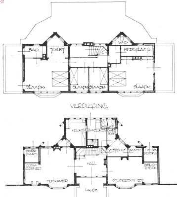 Noord-Holland, 1921, Bennebroek, Moderne landhuizen. Huize 