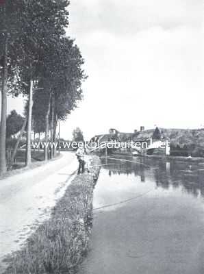 Nederland, 1921, Onbekend, De Lopiker Wetering. Op den achtergrond een paar kwakels (voetbruggetjes)