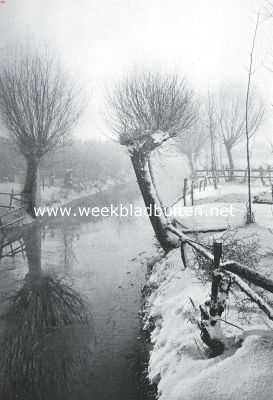 Nederland, 1921, Onbekend, Winter bij de sloot