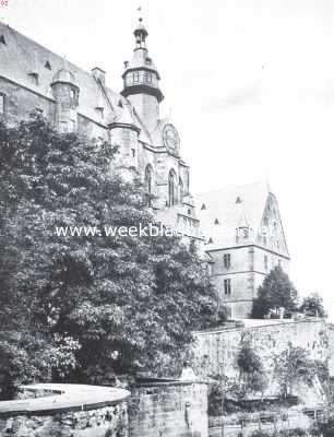 Duitsland, 1921, Marburg, De parel van 't Hessenland. Bij het slot te Marburg