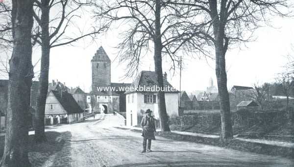 Duitsland, 1921, Dinkelsbhl, Een mooi oud Duitsch stadje. Bij de Rothenburger poort te Dinkelsbhl