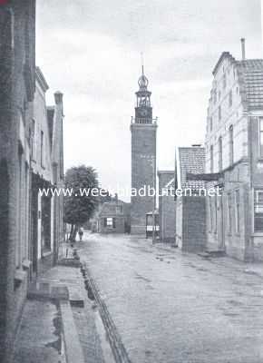 Zuid-Holland, 1921, Nieuwkoop, Kijkje te Nieuwkoop op den toren, eenig overblijfsel van het Hooge Huis
