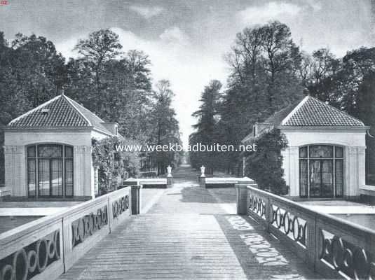 Utrecht, 1921, Breukelen, Het Huis Gunterstein. Gezicht van het huis op voorplein en oprijlaan