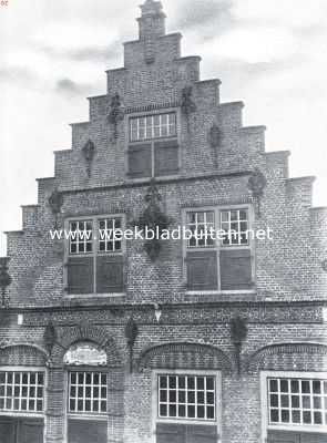 Zeeland, 1921, St. Annaland, Oude gevel in de Voorstraat te St. Annaland