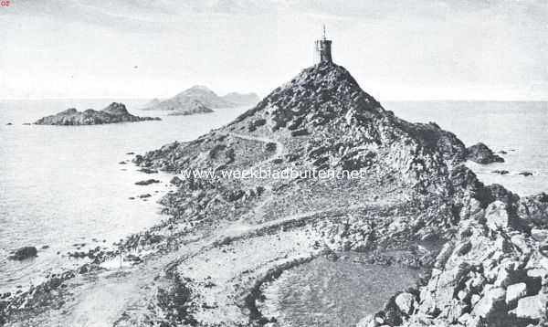 Frankrijk, 1921, Ajaccio, De Kaap de la Parata en de Iles Sanguinaires bij Ajaccio